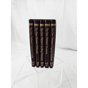New Webster’s Dictionary Thesaurus Spelling Grammar Fingertip Finder Set 1986-87